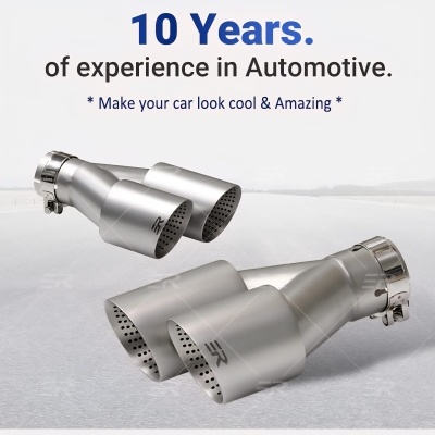 Ponteiras Escape Dupla Saida FULL INOX. Acabamento Efeito Mate Ponteiras Escape Dupla Saida FULL INOX. Acabamento Efeito Mate