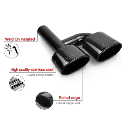 Saída de Escape BENZ C-Classe AMG W204 Aço Inoxidável h tipo Oval dupla