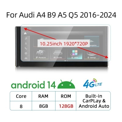 Radio Audi A4 A5 Q5 B9 2016-2023 Navegação GPS Sem Fio Carplay RDS WIFI 4G QLED Radio Audi A4 A5 Q5 B9 2016-2023 Navegação GPS Sem Fio Carplay RDS WIFI 4G QLED