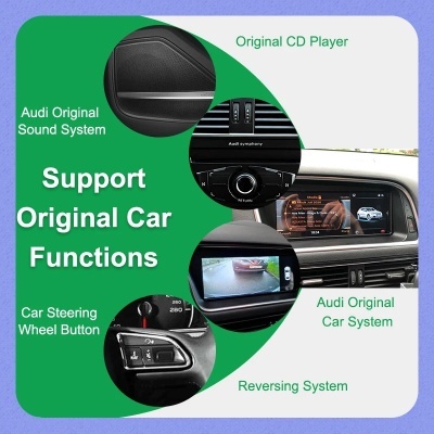 Radio Audi A4 B8 2013-2016, 8,8 ",  4G, Bluetooth, Wi-Fi, Google Play, Navegação GPS