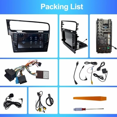 Radio VW Golf 7 2013-2017 Multimídia Navegação GPS Sem Fio Carplay RDS WIFI 4G QLED