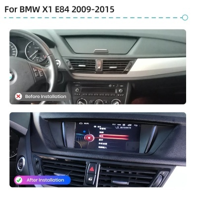 KIT Radio BMW X1, CarPlay, Android 12.0, Navegação GPS, 4G, WiFi, DSP, Áudio, Estéreo, Rádio, Headunit para BMW X1, E84, 2009-2015