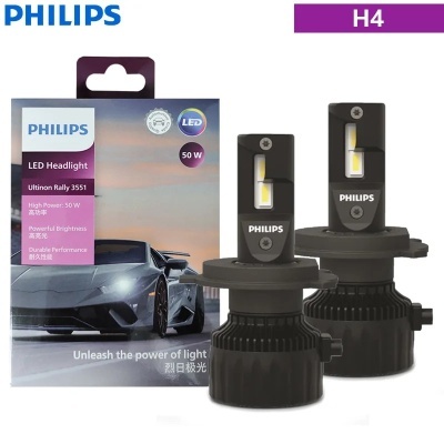 Lâmpadas LED O Philips Ultinon Rally PREMIUM Qualidade  Kit 2 Unidades H4, H7, H11, HB3, HB4