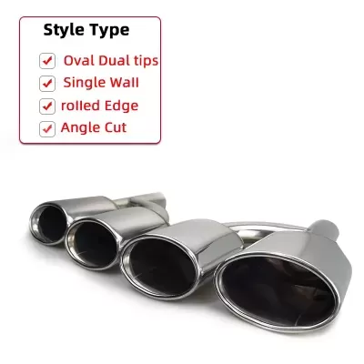 Ponteiras de Escape Dupla para Mercedes Benz W204C-class saídas, amg, 1 par aço inoxidável