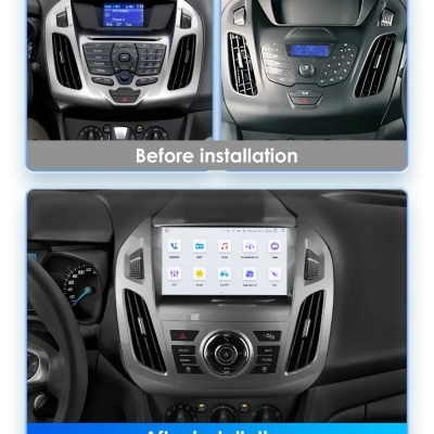 Radio Ford Transit Connect 2013-2018  Navegação GPS Sem Fio Carplay RDS WIFI 4G QLED
