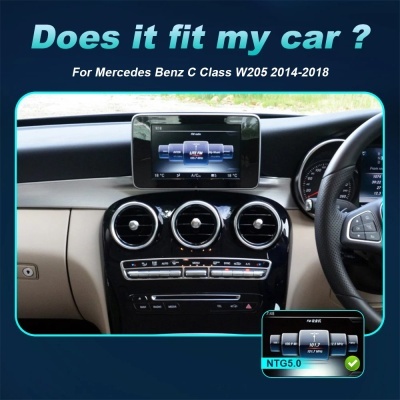 Radio Mercedes Benz Classe C, W205, GLC, X253, 2014-2018 Navegação GPS Sem Fio Carplay RDS WIFI 4G QLED