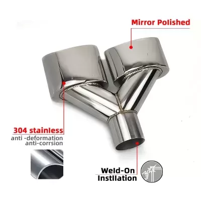 Ponteiras de Escape Dupla para Mercedes Benz W204c-class saídas, amg, 1 par aço inoxidável