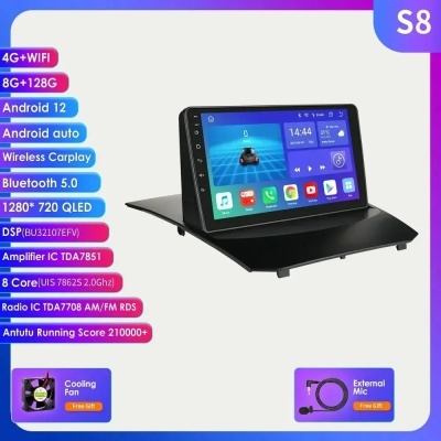 Radio  Ford Fiesta 2009-2017, Tela QLED, GPS Navi, Carplay, Auto 4G LTE, RDS AI, 2Din, 9"  Qualidade!