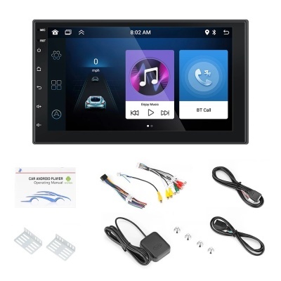 Leitor de Vídeo Multimídia Automóvel, Android 13, 2 Din, Rádio, Carplay, Automático, Universal, 7 Polegada, Navegação