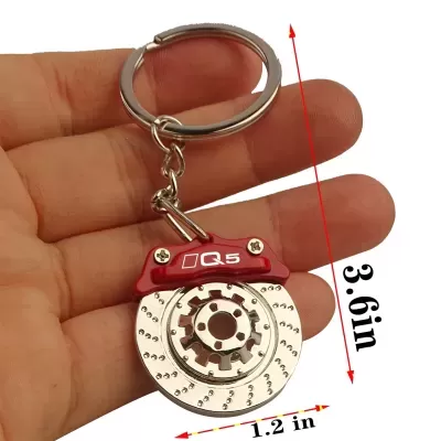 Porta Chave Pinças de freio para Audi Sport, Metal Auto Peças, Hub de disco, pinças Chaveiro, A1, A3, A4, A5, A6, A7, A8, Q2, Q3, Q5, Q7, p8