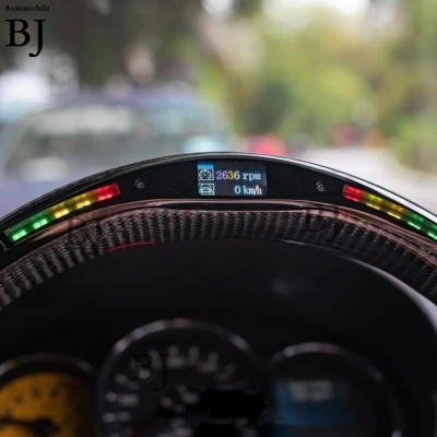 Volante de Fibra de Carbono Com LED Megane, Renault 3, RS, 2009-2016 Volante de Fibra de Carbono Com LED Megane, Renault 3, RS, 2009-2016