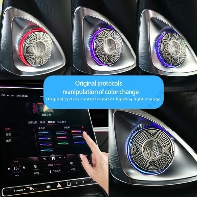 Luz Ambiente Decorativa  Mercedes-Benz C GLC Classe Coupe W205 C43 C63 X253 e X253,KIT  Tweeter + Painel + Portas + Ventoinhas LED, 3 Cores, 12 Cores, 64 Cores, Retrofit