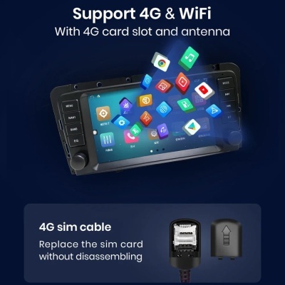 RadioVolvo XC70 V70 S60 S40 V40 2005-2009 Carplay, Navegação, WiFi, 4G, Android 13, Qled Topo de Gama