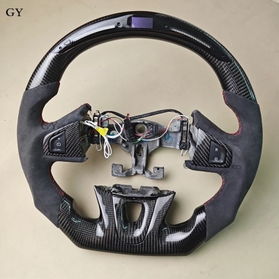 Volante de Fibra de Carbono Com LED Megane, Renault 3, RS, 2009-2016 Volante de Fibra de Carbono Com LED Megane, Renault 3, RS, 2009-2016