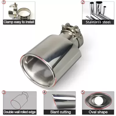 Ponteira  de Escape  Mercedes Benz w204 amg c63 c65  de aço inoxidável saída única