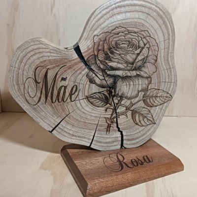 Coração em madeira