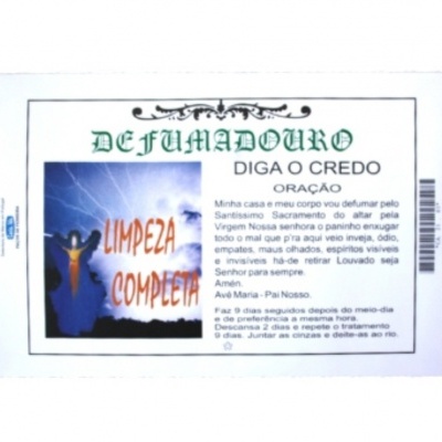 DEFUMADOURO CONTRA OLHADO - LIMPEZA COMPLETA