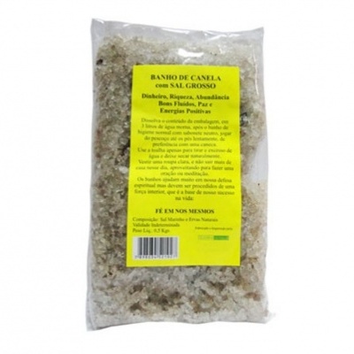 Banho de Canela com Sal Grosso