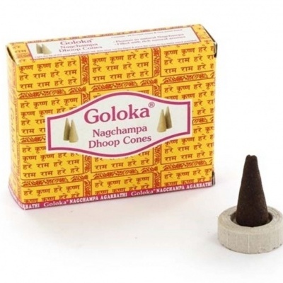 INCENSO GOLOKA NAG CHAMPA AGARBATTI CONES