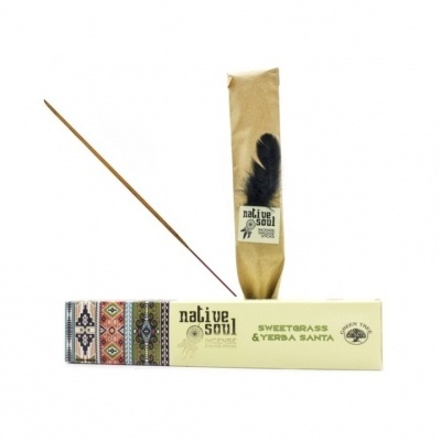 INCENSO TRIBAL SOUL SWEET GRASS E ERVA SANTA