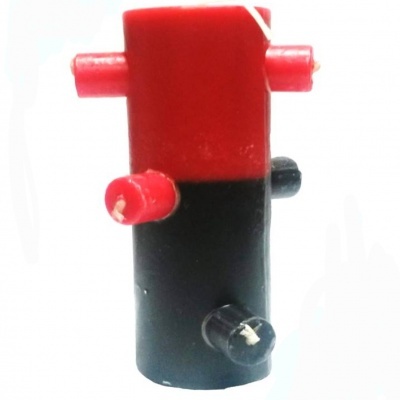 VELÃO 7 MECHAS VERMELHA E PRETO - ABRE CAMINHOS