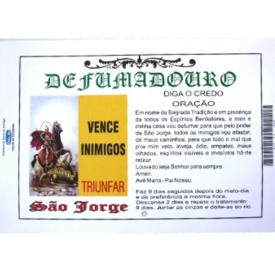 DEFUMADOURO SÃO JORGE - VENCE INIMIGOS