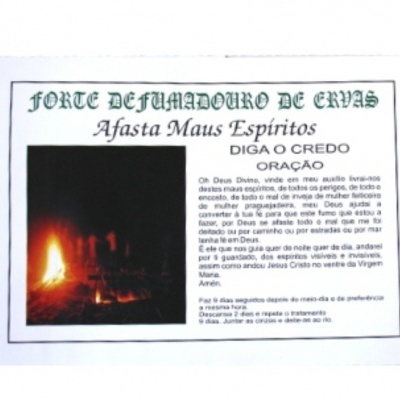 DEFUMADOURO AFASTA MAUS ESPÍRITOS