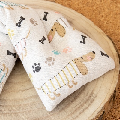 Almofadas com sementes e ervas