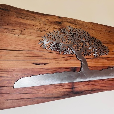 Paisagem Alentejana em Ferro Escovado Paisagem Alentejana em Ferro Escovado