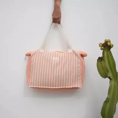 Saco de praia Peach Stripes Maxi Saco de praia Peach Stripes Maxi