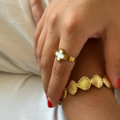 Anel "Trevo da Sorte"