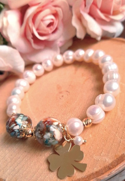 Pulseira de pérolas de aquacultura - Prata 925 c/ Banho ouro Ref. 90500