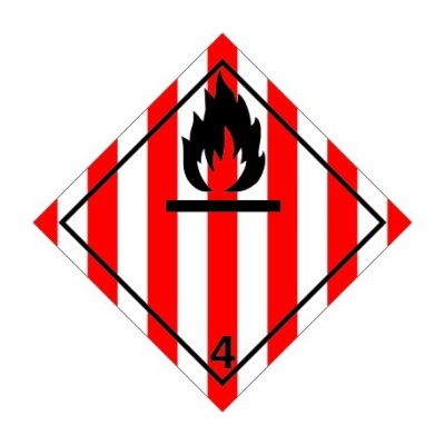 Etiqueta  de Mercadoria ADR e IMO - Classe 4.1