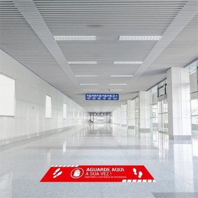 Sinalética Autocolante (retangular) COVID19