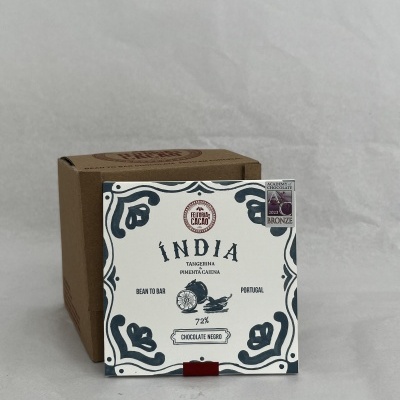 Chocolate Negro Índia 72% + Tangerina & Pimenta Cayenne