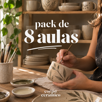 Pack de 8 aulas de cerâmica