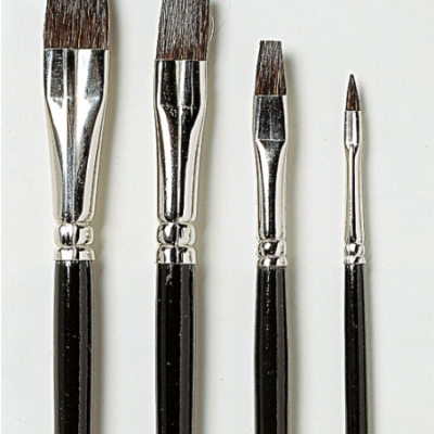 Pincel plano de pelo natural