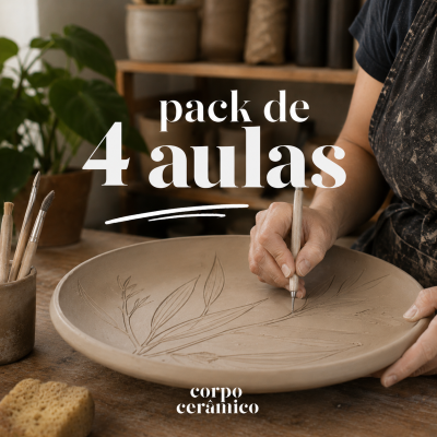 Pack de 4 aulas de cerâmica