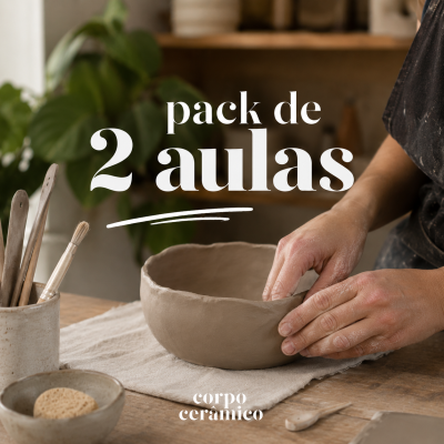 Pack de 2 aulas de cerâmica