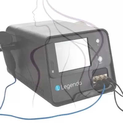 Equipamento TECAR 448 kHz Legenda ADSS, vista lateral direita