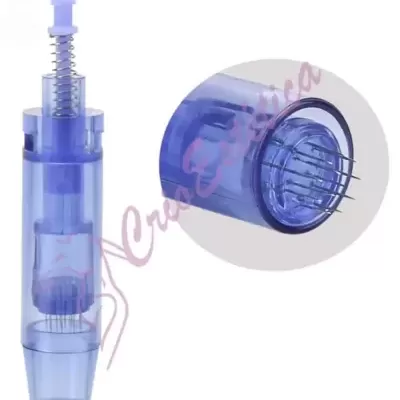 Cartucho Dermapen 12 Agulhas de Titânio – Microagulhamento Facial e Corporal, Compatível com Dr. Pen A1, A6, M5 e Outros Modelos