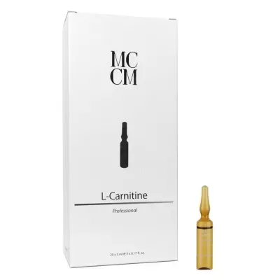 Caixa de ampolas de L-Carnitina Profissional para tratamentos de gordura localizada.