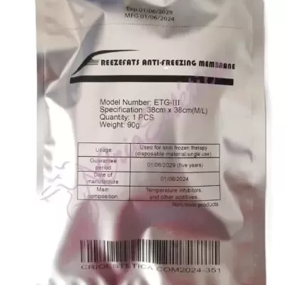 Membrana Descartável 38x38cm para Criolipólise – Proteção Anticongelante Profissional