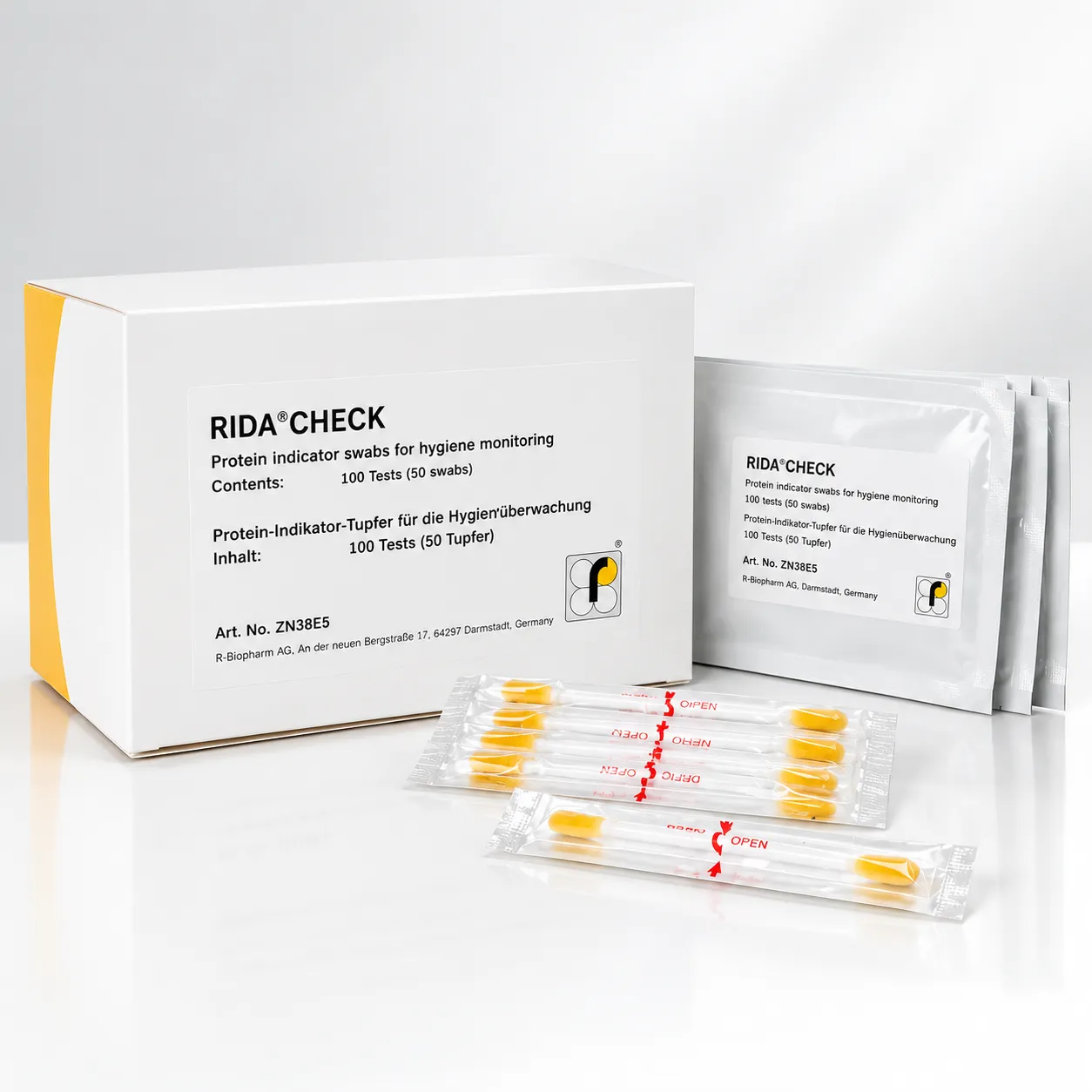RIDA®CHECK – Teste Rápido de Proteínas para Controlo de Limpeza RIDA®CHECK – Teste Rápido de Proteínas para Controlo de Limpeza