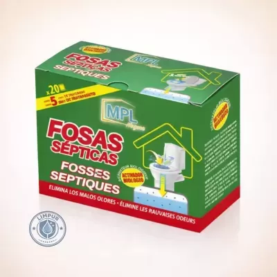 Ativador biológico para fossas sépticas MPL com bactérias para eliminar odores e resíduos