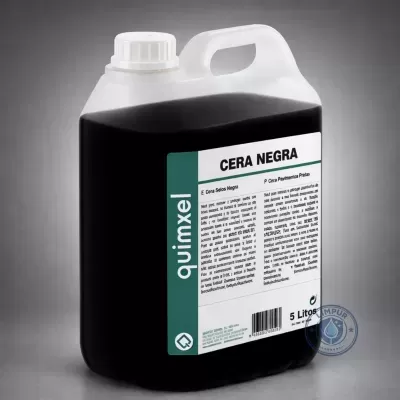 Cera de pavimentos negra 5 L Quimxel para resistência e brilho duradouro