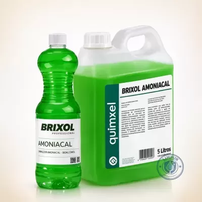 Detergente amoniacal Brisol 1,5L para limpeza e desengorduramento de superfícies