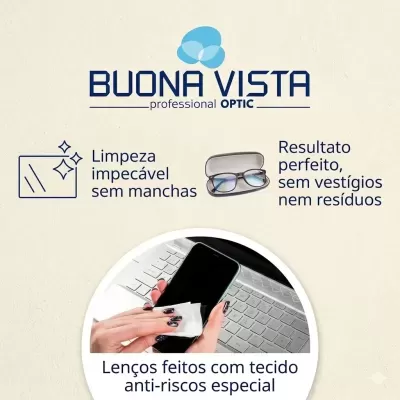 Toalhitas Higienizantes para Lentes e Ecrãs