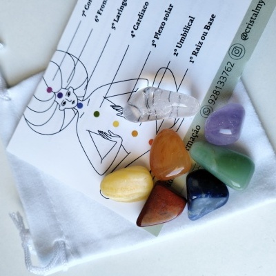 Kit 7 Chacras Rolado 2/3 cm Kit 7 Chacras Rolado 2/3 cm