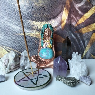 Incensário em pedra de sabão - Pentagrama